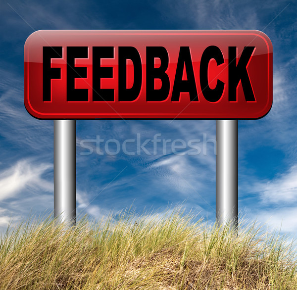 Feedback servicio satisfacción del cliente usuario opinión producto Foto stock © kikkerdirk