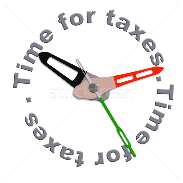 Zeit Steuern Uhr Steuer Tag zahlen Stock foto © kikkerdirk