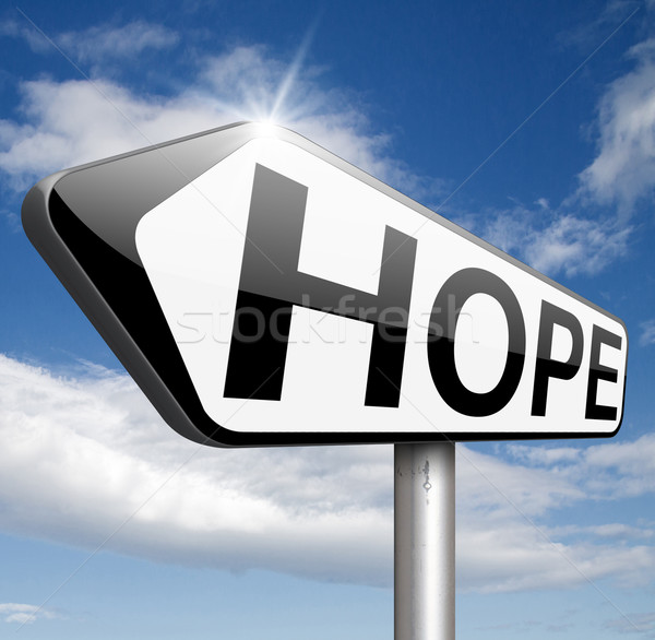 Hoffnung Zeichen hellen Zukunft hoffnungsvoll besten Stock foto © kikkerdirk