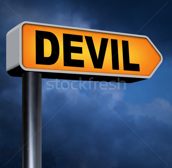 ördög kísértés gonosz sátán égés pokol Stock fotó © kikkerdirk