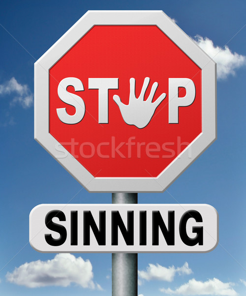 stop sinning Stock photo © kikkerdirk