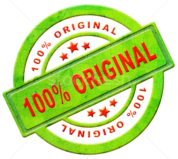 100 Original Marke keine Fake Stock foto © kikkerdirk