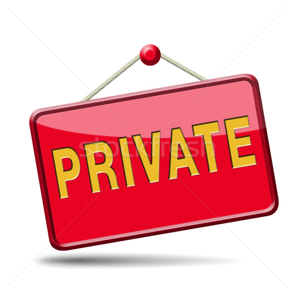 Osobowych informacji ikona banner prywatność ochrony Zdjęcia stock © kikkerdirk