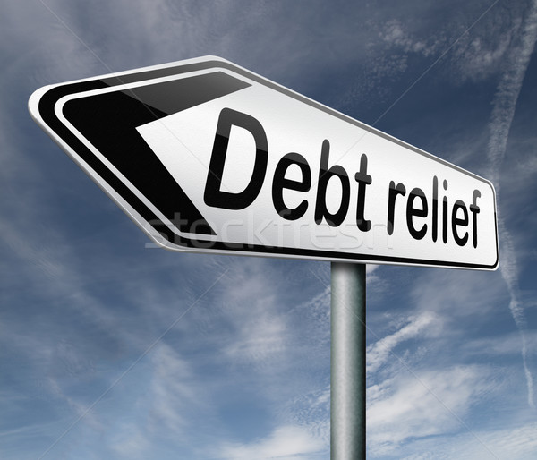 Dług ulga kredytowej obudowa pęcherzyki finansów Zdjęcia stock © kikkerdirk