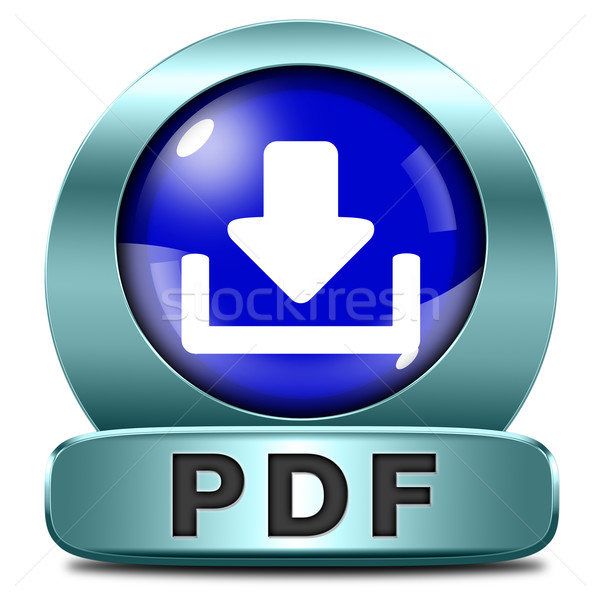 Pdf скачать файла документа кнопки икона Сток-фото © kikkerdirk