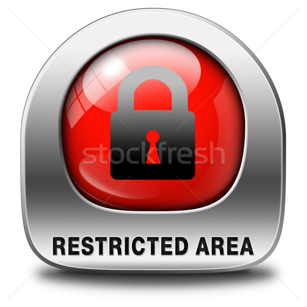 Korlátozott hozzáférés kulcs ikon jelszó védett Stock fotó © kikkerdirk
