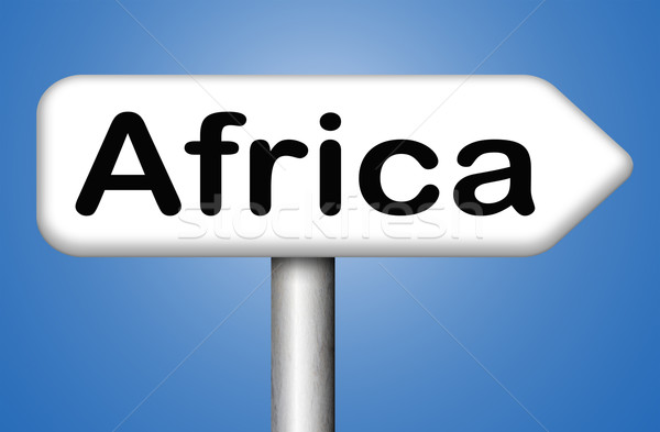 Afrika imzalamak kıta turizm tatil Stok fotoğraf © kikkerdirk