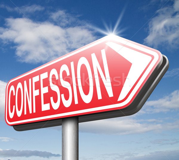 Stock photo: confession sign