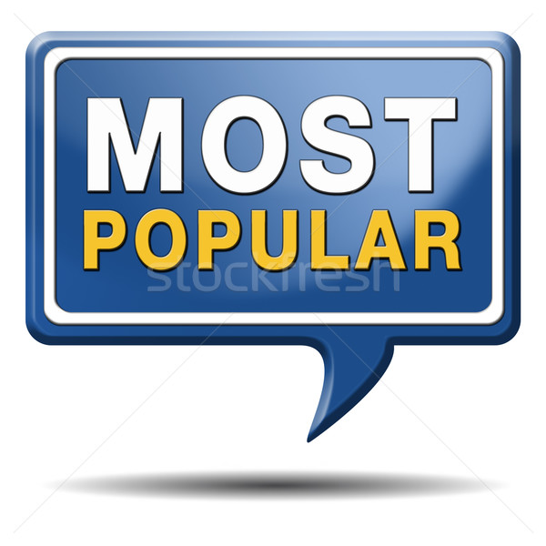 Népszerű felirat népszerűség címke ikon bestseller Stock fotó © kikkerdirk