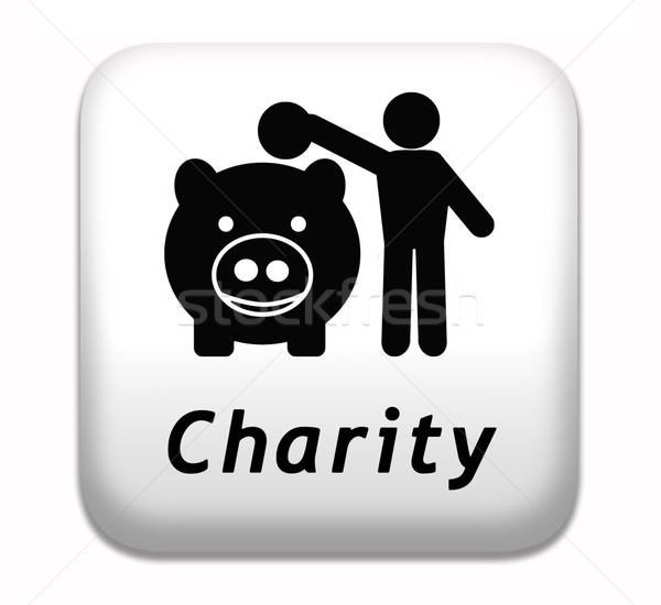 Liefdadigheid knop geld helpen schenken Stockfoto © kikkerdirk