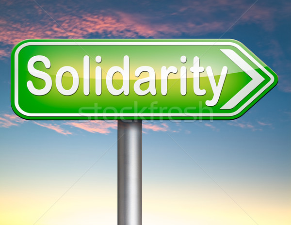 Solidarność ubezpieczenia społeczne międzynarodowych społeczności współpraca bezpieczeństwa Zdjęcia stock © kikkerdirk