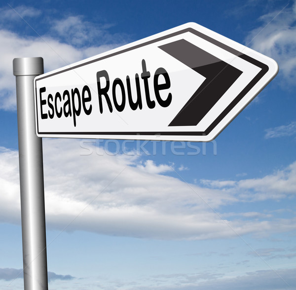 Flucht Route Sicherheit Stress Pause kostenlos Stock foto © kikkerdirk