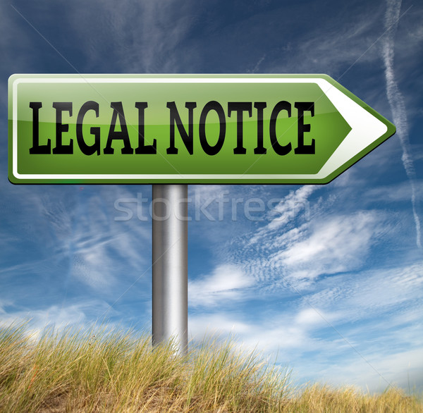 Legal notice Stock photo © kikkerdirk