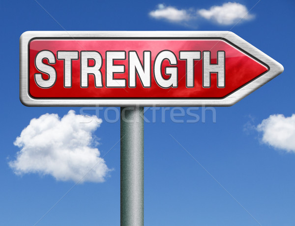 strength road sign arrow Stock photo © kikkerdirk