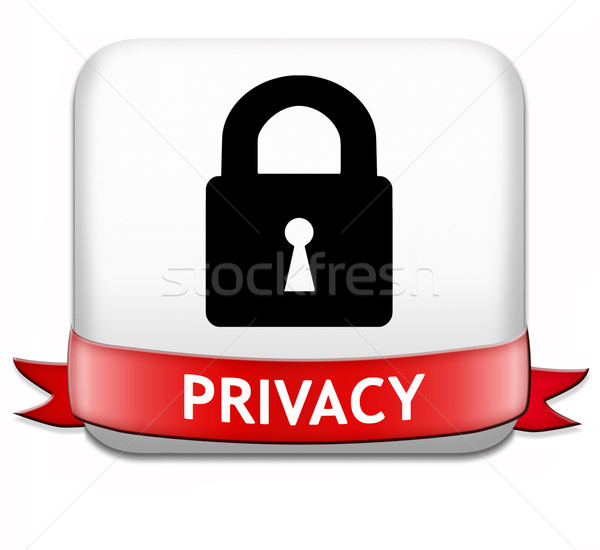 Prywatność przycisk ochrony osobowych online danych Zdjęcia stock © kikkerdirk