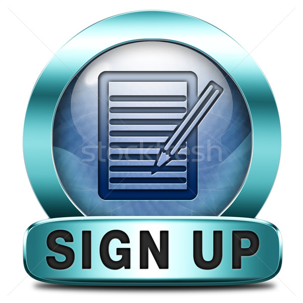 sign up icon Stock photo © kikkerdirk