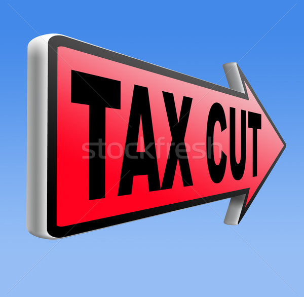Impôt coupé baisser payer moins [[stock_photo]] © kikkerdirk