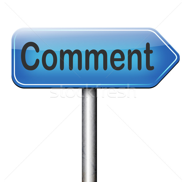 ストックフォト: コメント · 注釈 · フィードバック · ブログ · 与える