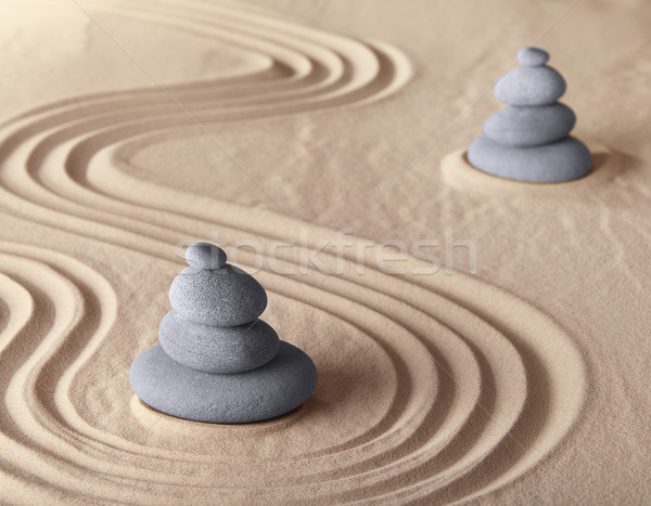 Zen медитации саду каменные простота Сток-фото © kikkerdirk