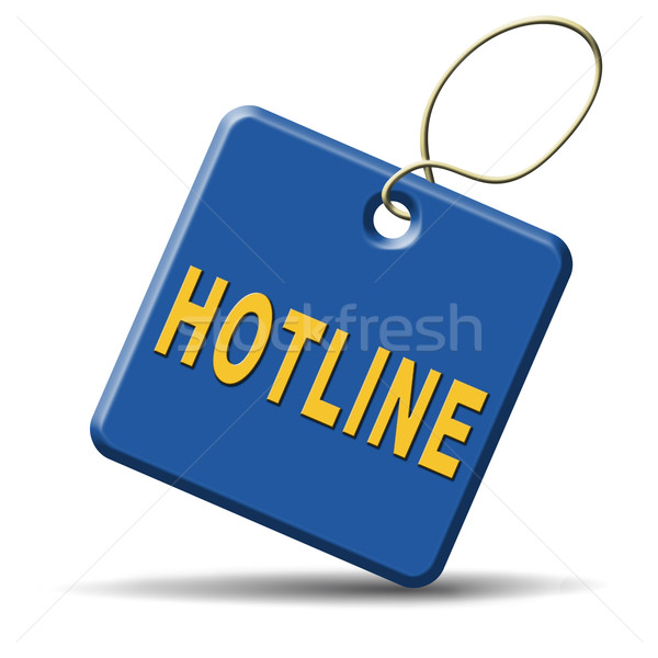 Hotline icona call center helpline segno online Foto d'archivio © kikkerdirk