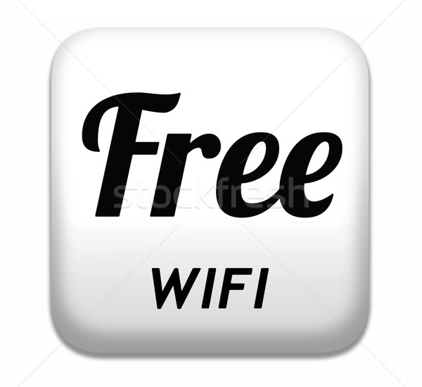 Livre wi-fi internet acessar ícone botão Foto stock © kikkerdirk