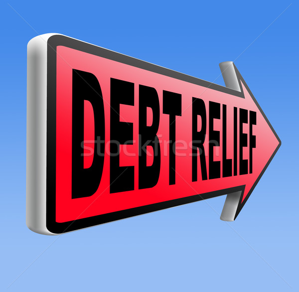 Foto stock: Dívida · alívio · falência · crédito · habitação · bubbles