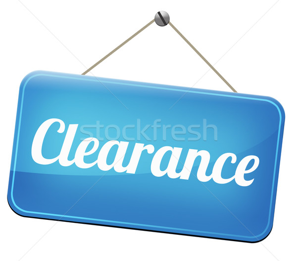Stock photo: clearance