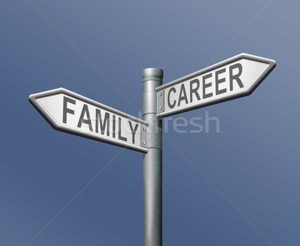 Familie Karriere Job Dilemma schwierig Wahl Stock foto © kikkerdirk