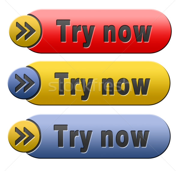 try now button Stock photo © kikkerdirk