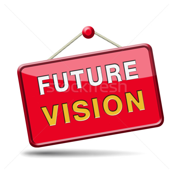 Toekomst visie futuristische knop perspectief keuze Stockfoto © kikkerdirk