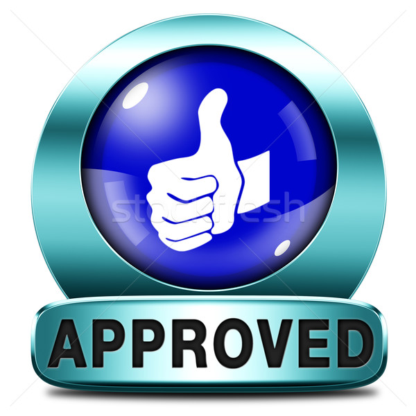 approved icon Stock photo © kikkerdirk