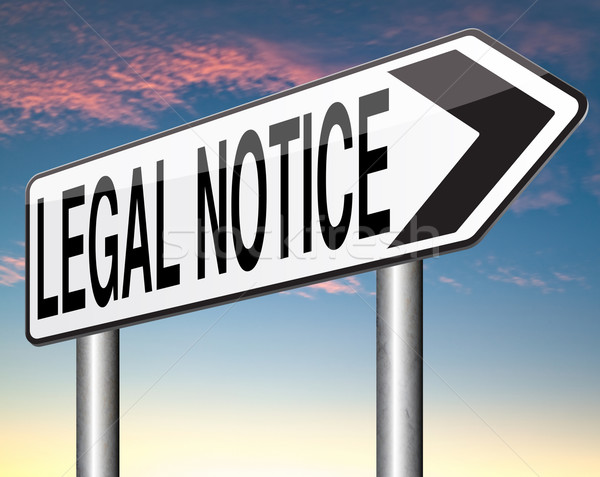 Legal notice Stock photo © kikkerdirk