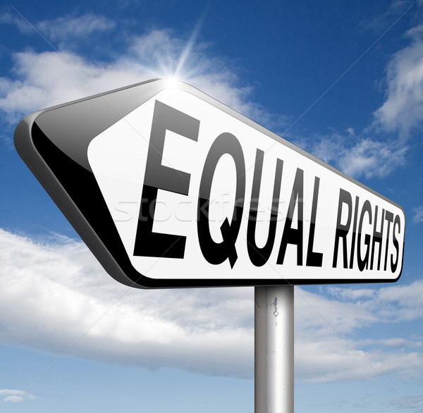 Egyenlő jogok egyenlőség összes férfi nők Stock fotó © kikkerdirk