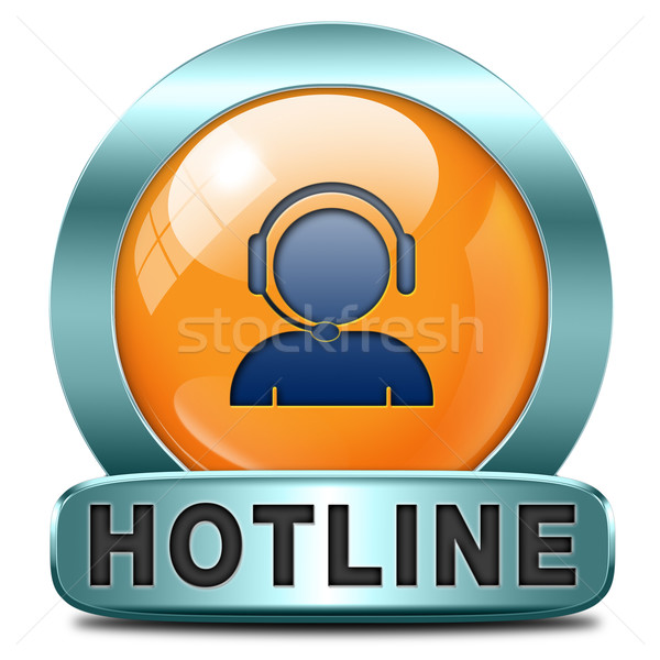 Hotline icoană call center buton helpline semna Imagine de stoc © kikkerdirk