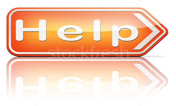 Helfen gesucht müssen Hilfe Unterstützung Stock foto © kikkerdirk
