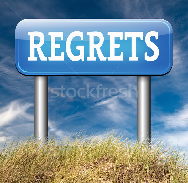 regrets sign Stock photo © kikkerdirk