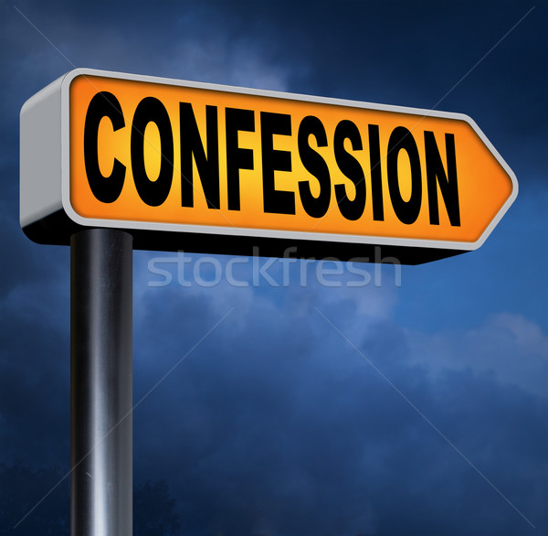 confession sign Stock photo © kikkerdirk