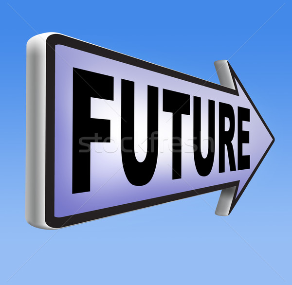 Heldere toekomst science fiction voorspellingen klok Stockfoto © kikkerdirk