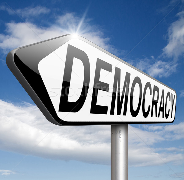 民主主義 政治的 自由 電源 人 新しい ストックフォト © kikkerdirk