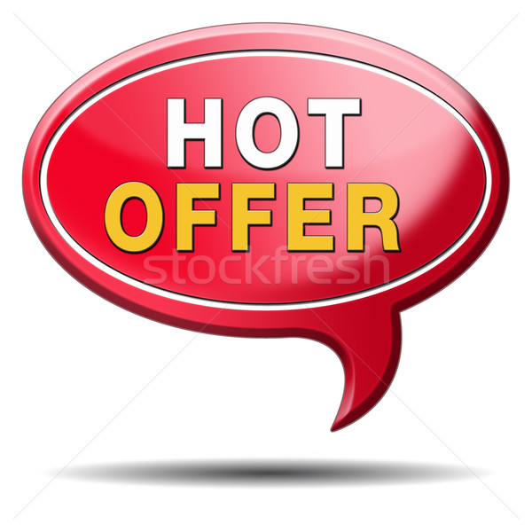 hot offer icon Stock photo © kikkerdirk