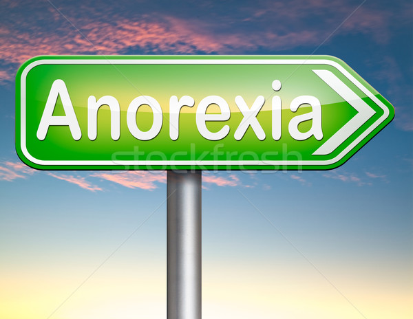 Anoreksja jedzenie masy zapobieganie leczenie Zdjęcia stock © kikkerdirk