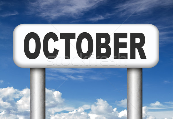 ősz következő ősz hónap esemény menetrend Stock fotó © kikkerdirk