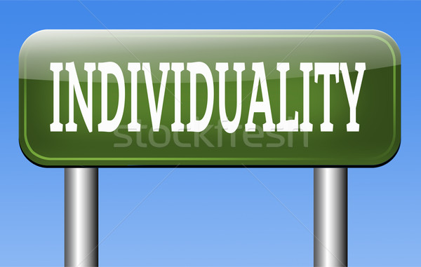 Individualiteit individueel vrijheid menigte verschillend Stockfoto © kikkerdirk
