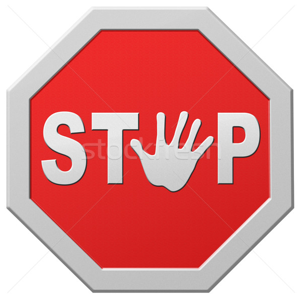 stop warning sign Stock photo © kikkerdirk