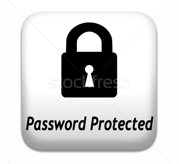 Wachtwoord beschermd gegevensbescherming sterke veilig verandering Stockfoto © kikkerdirk
