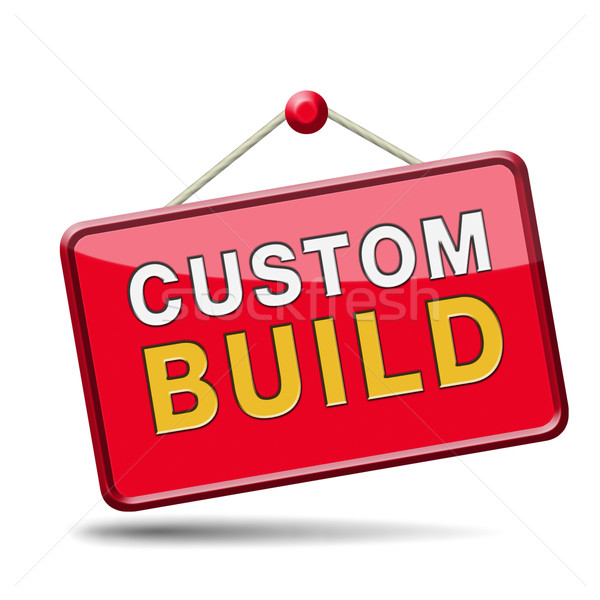 custom build label Stock photo © kikkerdirk