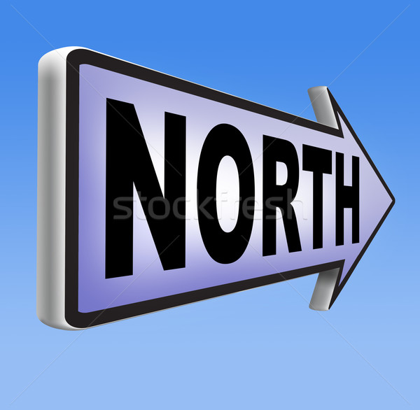 észak felirat földrajzi iránytű irányítás Északi Sark Stock fotó © kikkerdirk