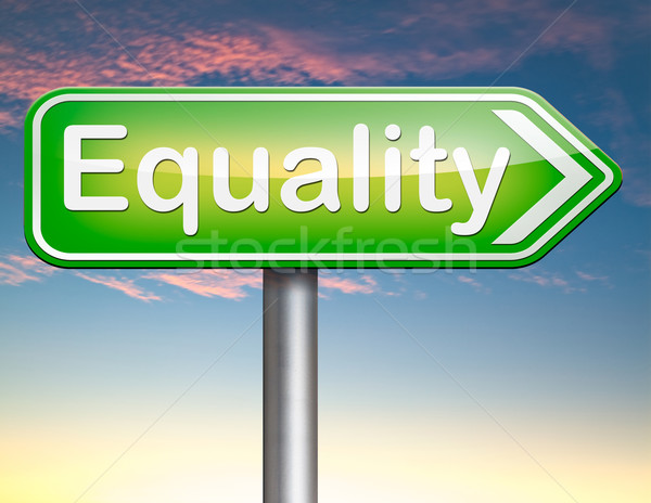 Foto stock: Igualdad · solidaridad · igual · derechos · no