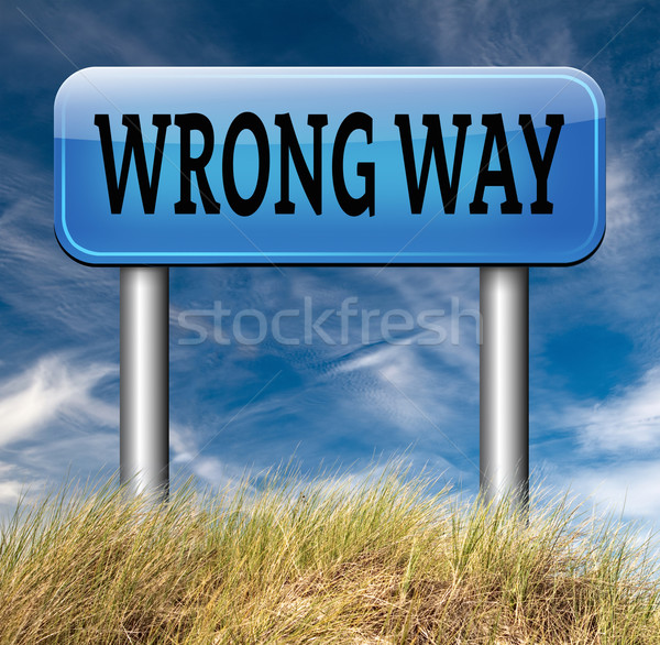 wrong way sign Stock photo © kikkerdirk