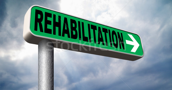 Rehabilitation Reha Drogen Alkohol Abhängigkeit Sport Stock foto © kikkerdirk
